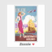 Adverteren Northwest Airlines-Poster Sticker (Vel)