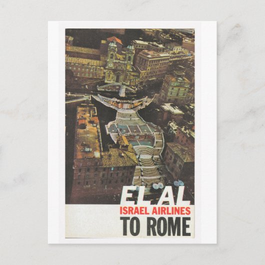 Adverteren poster, ElAl naar Rome Briefkaart (Voorkant)