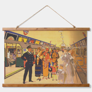  Adverteren Poster voor de metro van Londen Hangend Wandkleed