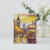  Adverteren reisgids naar Londen Engeland Briefkaart (Staand voorkant)