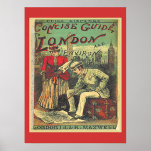Adverteren reisgids naar Londen Engeland Poster