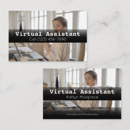 Adverteren Virtual Assistant Gig Visitekaartje (Voorkant / Achterkant)