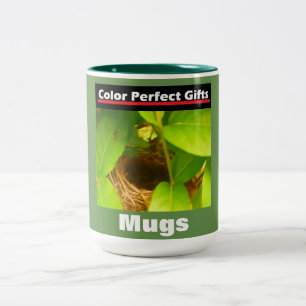 Advertisement Hummingbird Nest Tweekleurige Koffiemok