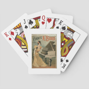 Advertisement voor A. Bord Pianos, Parijs' (kleur Pokerkaarten