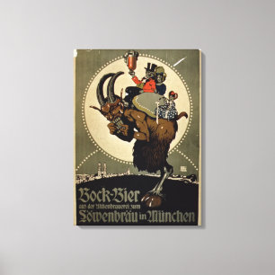 Advertisement voor Bock Beer uit Lowenbrau Brewer Canvas Afdruk