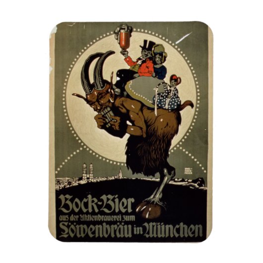 Advertisement voor Bock Beer uit Lowenbrau Brewer Magneet (Verticaal)