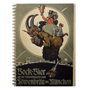 Advertisement voor Bock Beer uit Lowenbrau Brewer Notitieboek