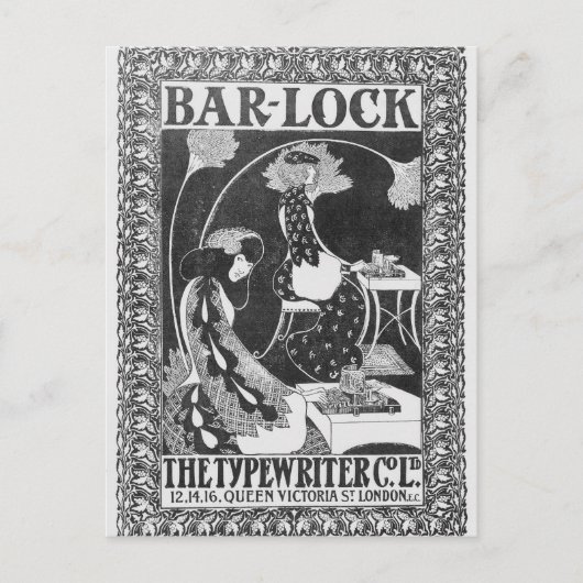 Advertisement voor borden-Lock-schrijfmachines, c. Briefkaart (Voorkant)