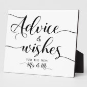 Advice en bruiloft fotoplaat (Zijkant)