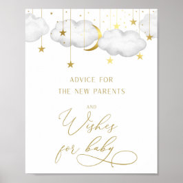 Advice en wenst Baby shower Poster