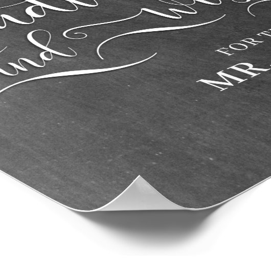 Advice en wenst bruiloft poster (Hoek)
