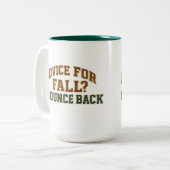 Advice for Fall Bounce Back Design Tweekleurige Koffiemok (Voorkant links)