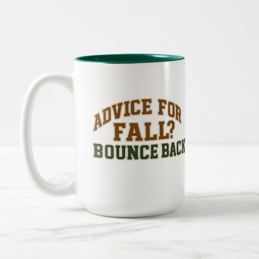 Advice for Fall Bounce Back Design Tweekleurige Koffiemok (Links)