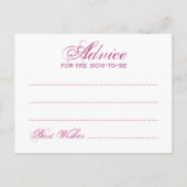 Advice Kaart Baby shower Night Sparkle Pink (Achterkant)