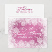 Advice Kaart Baby shower Night Sparkle Pink (Voorkant / Achterkant)