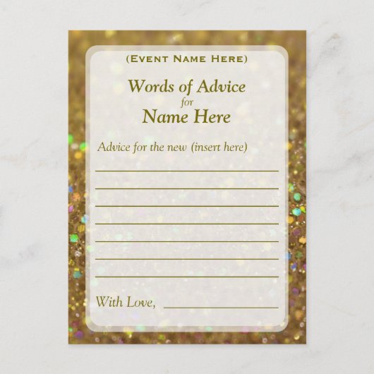 Advice Kaart | Glam Glitter (Voorkant)