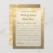 Advice Kaart | Gold Bokeh Lights (Voorkant / Achterkant)