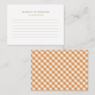 Advice Kaart - Rustic Autumn Herfst Baby shower