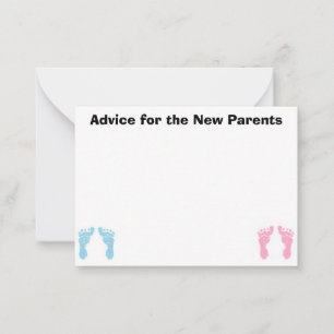 Advice-Kaarten voor de nieuwe ouders Advieskaart