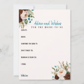 Advice & Wishes  Bridal shower Western Boho  (Voorkant)