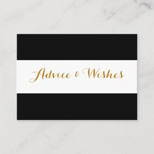 Advice & wishes Weddenschappen Advieskaart (Voorkant)