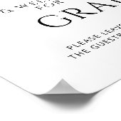 Advies & Cadeaus Elegant afstudeerfeest tafelblad Poster (Hoek)