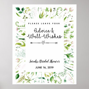 advies en goede wensen bruidsfeest spel poster