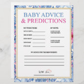 Advies en voorspellingen van baby [Floral Waterver Briefhoofd (Voorkant / Achterkant)