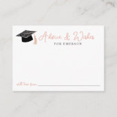 Advies en wensen Hand getrokken Afstuderen Doodle Informatiekaartje (Voorkant)