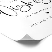 Advies en wensen Leuk Kalligrafie Vrijgezellenfees Poster (Hoek)