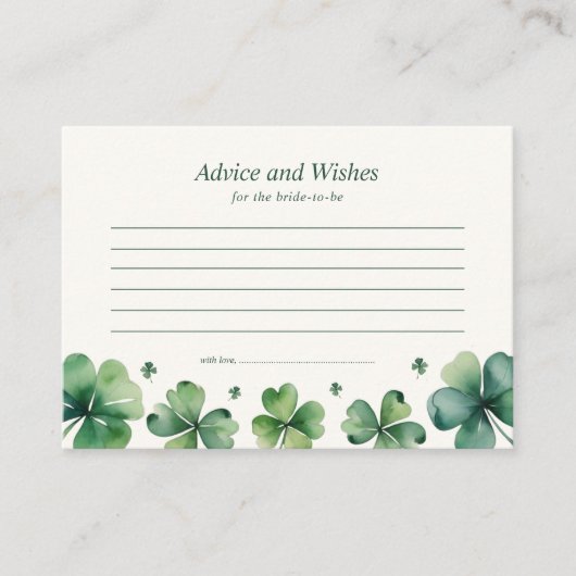 Advies en wensen Lucky in Love Vrijgezellenfeest Informatiekaartje (Voorkant)