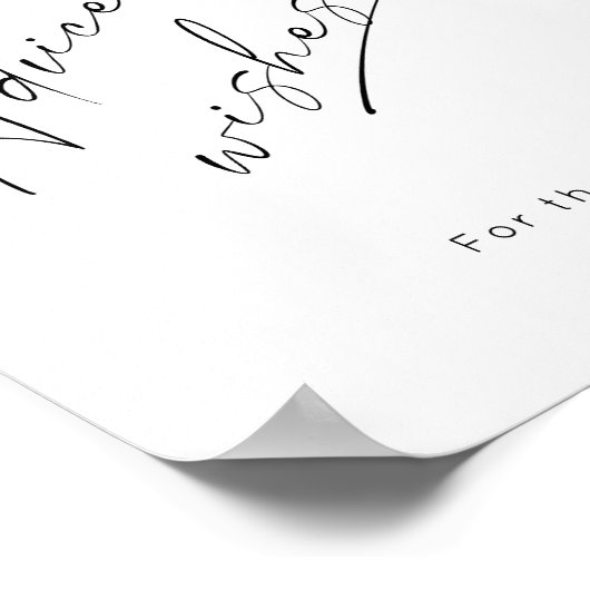 Advies en wensen Modern script Vrijgezellenfeest Poster (Hoek)