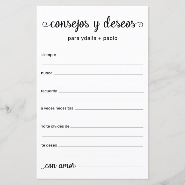 Advies en Wensen Spaans (Voorkant)