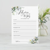 Advies en Wensen Voor de Bruid Kaart (Staand voorkant)