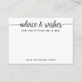 Advies en wensen voor de Toekomstige Mr. & Mrs. Informatiekaartje (Voorkant)
