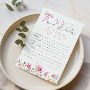 Advies en wensen voor diploma pink lint kaart