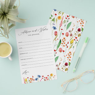 Advies en wensen voor wilde bloemen, Kaart voor vu