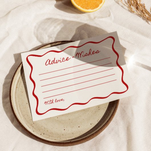 Advies en wensen Vrijgezellenfeest Spel Wavy Borde Informatiekaartje