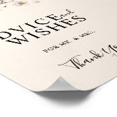 Advies en wenst Boho Wildflower WeddenSign Poster (Hoek)