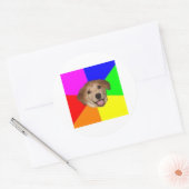 Advies Hond Advies Dierlijke meme Ronde Sticker (Envelop)