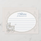 Advies Kaart Carriage Ivory Blue Gingham (Voorkant / Achterkant)