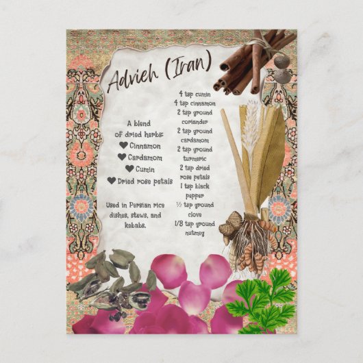 Advies Perzische kruidenmix recept Briefkaart (Voorkant)