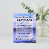 advies van de oceaan - Briefkaart (Staand voorkant)