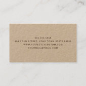 Advies van de psychiater van Kraft paper psycholoo Visitekaartje (Achterkant)