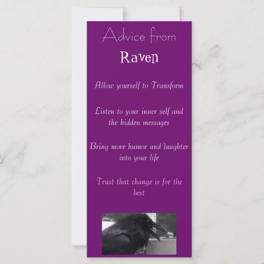 Advies van een bladwijzer Raven Spirit (Voorkant)