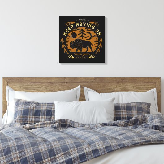 Advies van een Buffalo Canvas Afdruk (Insitu (Slaapkamer))