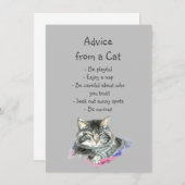 Advies van een Cat Fun Animal Humor (Voorkant / Achterkant)