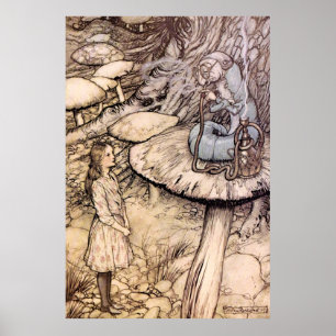 Advies van een Caterpillar (1916) door A. Rackham Poster