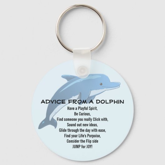 Advies van een Dolphin-Button Sleutelhanger (Voorkant)