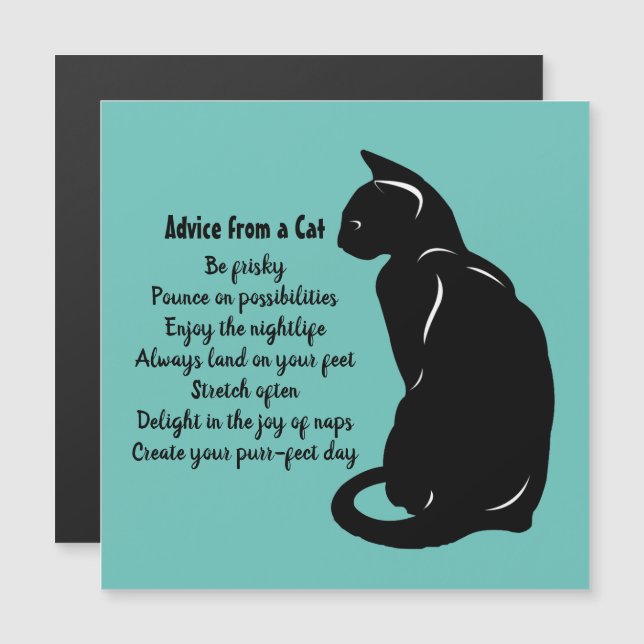 Advies van een Kat Design Magnet (Voorkant / Achterkant)